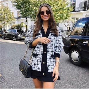Zara oversized tweed cardigan
